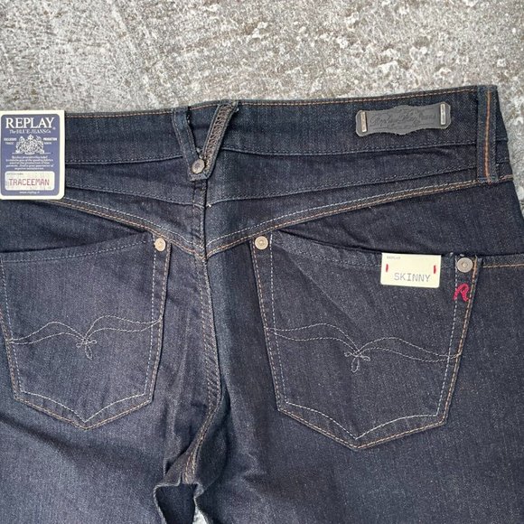 Replay Women Jeans Dark Washed Blue Denim Jeans Size 28 - Picture 6 of 9